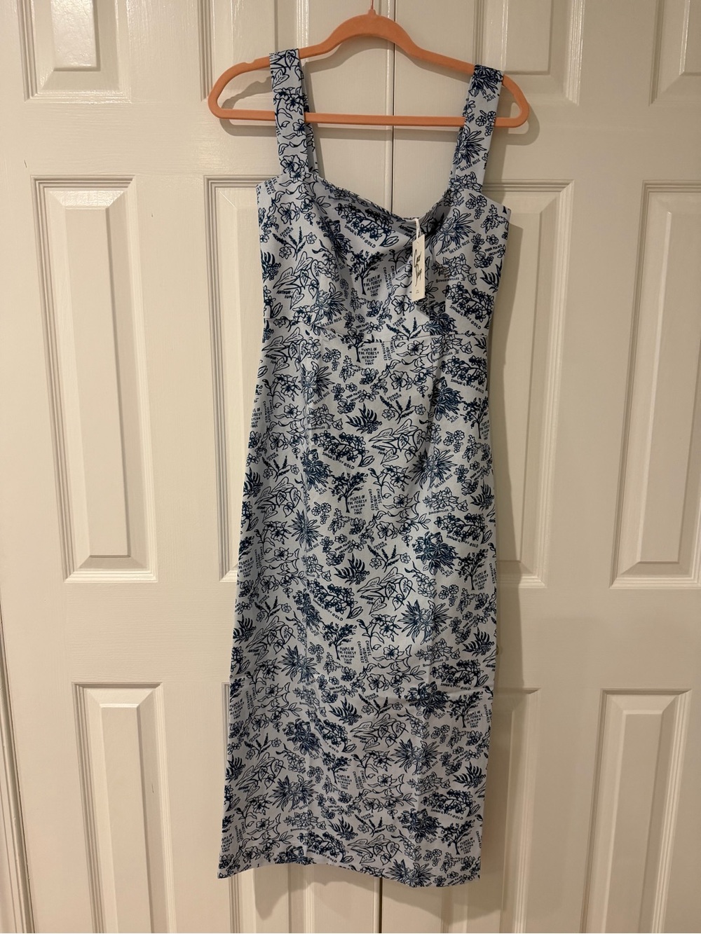Blue Floral Midi Dress - Women